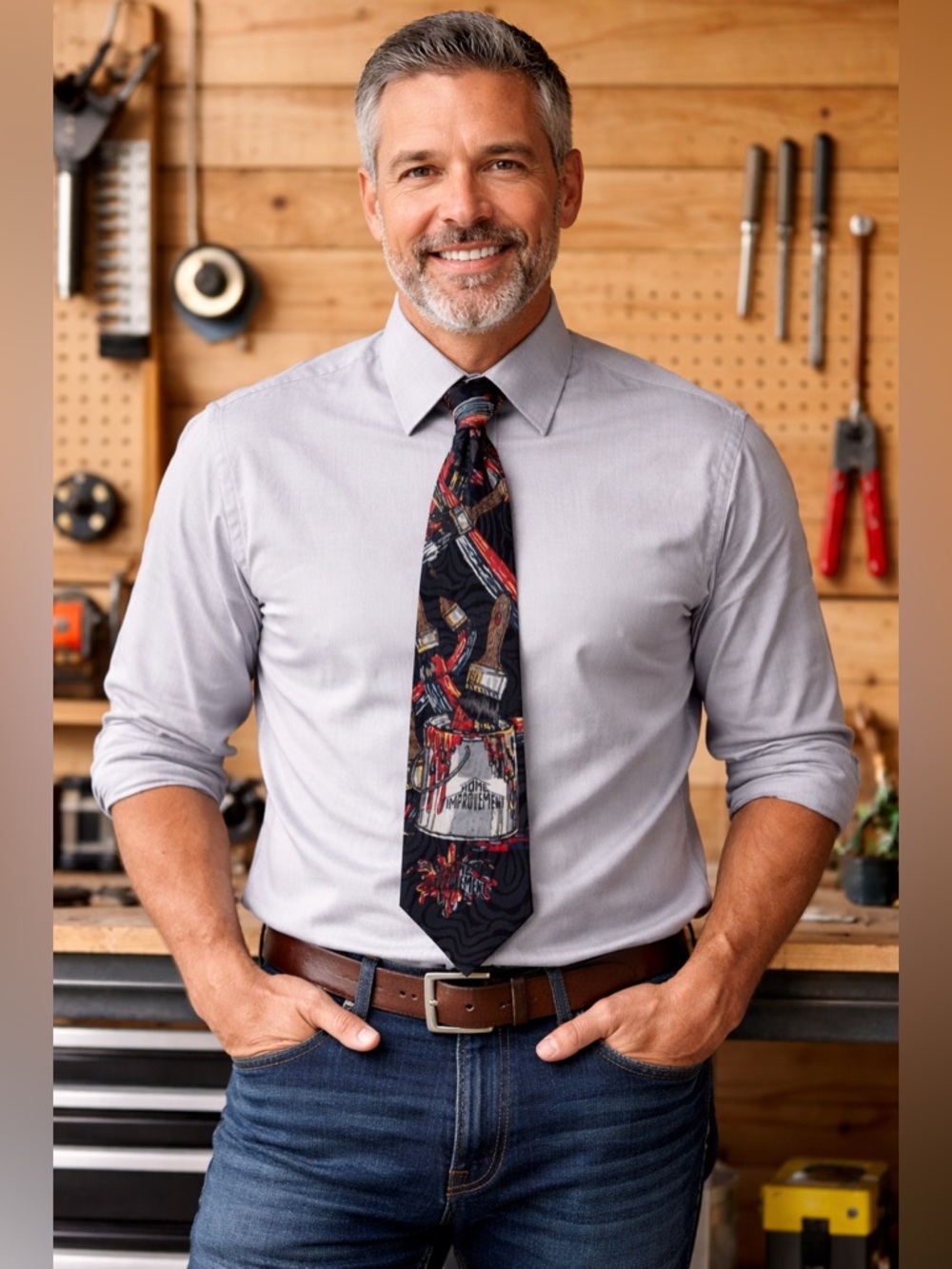 Home Improvement Brushstroke Tie